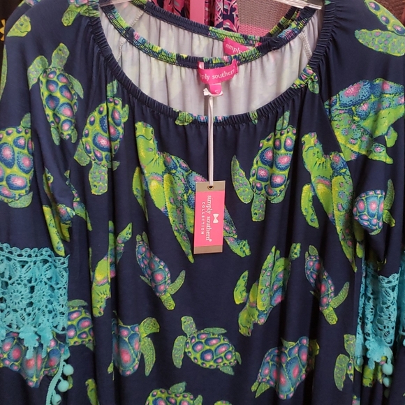 Simply Southern turtle print dress - Picture 2 of 3